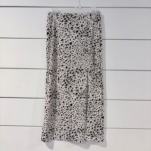 🌟2 for $10 Windsor Animal Print Leopard Cheetah Chic Midi Skirt Side Slit XS